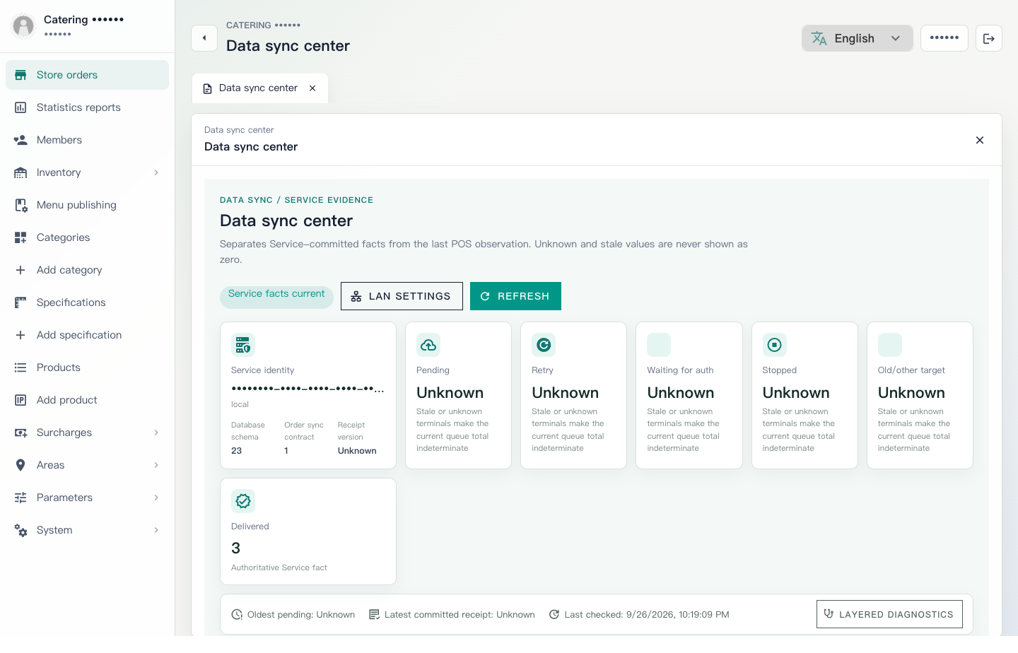 Back-office data sync center